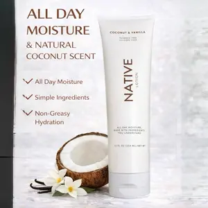 Native Lotion Coconut Vanilla 12 Oz All Day Moisture Natural Coconut Scent Non Greasy Hydration Paraben Free Silicon Free