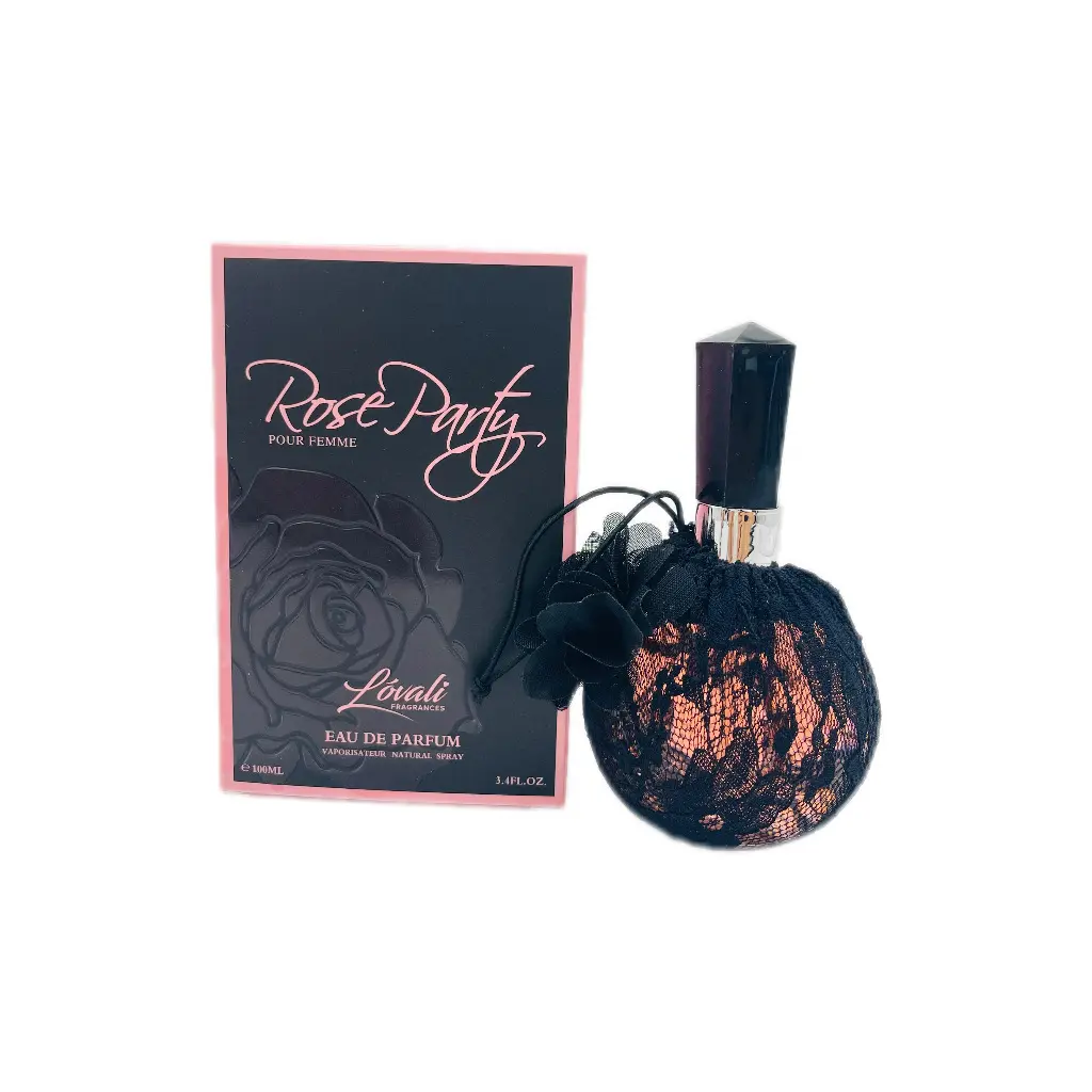 Perfume Rose Party Pour Femme Eau De Parfum 3.4 FL Oz 100Ml-Floral, Fruity, Powdery