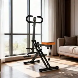 Squat Machine for Home, Assist Trainer for Glutes Workout Foldable with Resistance Bands, for Botty Glutes Butt Thighs, Ab Back/Leg Press Hip Thrust for Home Gym Fitness