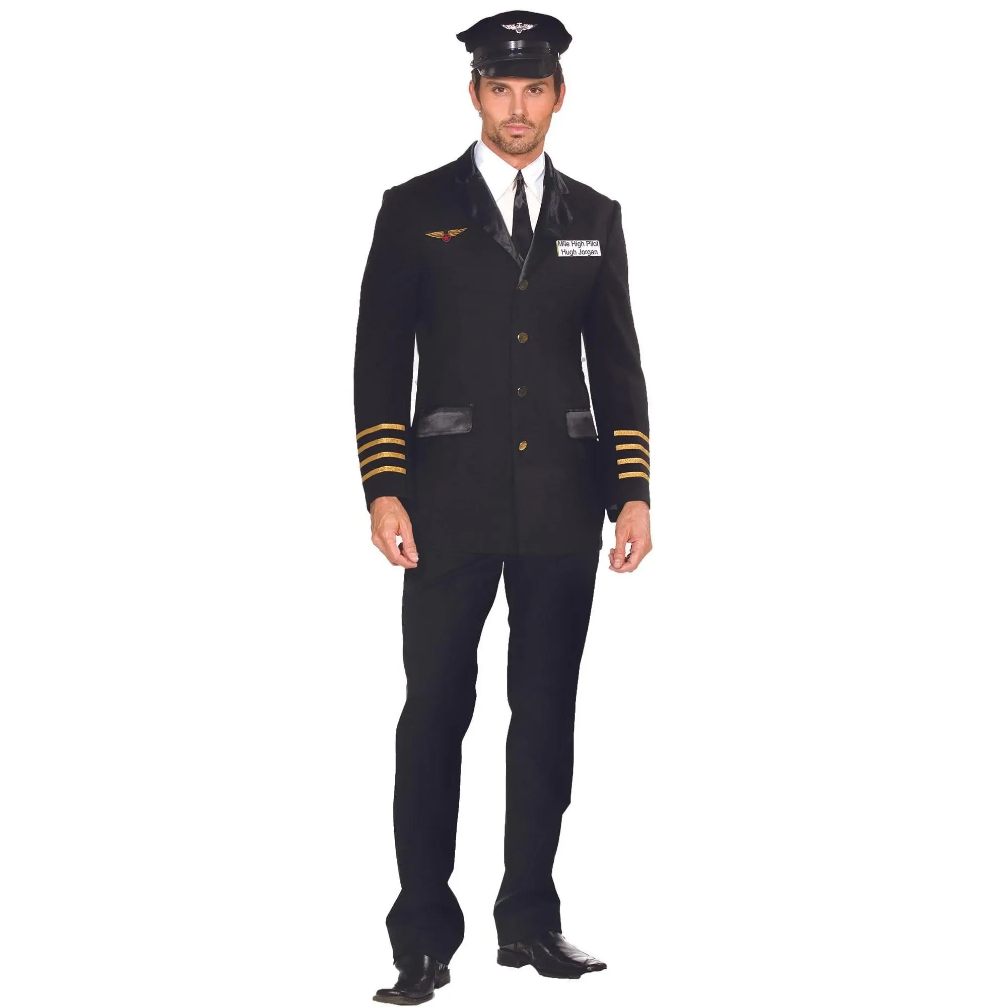Sexy Mile High Pilot Hugh Jorgan Men's Costume