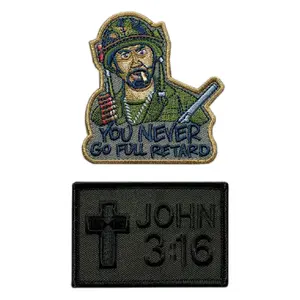 John 3:16 Tropic Thunder Movie Patch [2PC Bundle -Hook Fastener -MIL1]