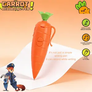 Zootopia Carrot Recorder Pen | Judy Hopps Cosplay Prop | 60s Recording | 2-in-1 Writing Pen for Students | Fun Styling | Sound Quality