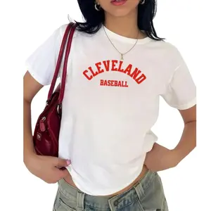 Cleveland Baseball Baby Tee Cleveland Tee Women Cleveland Football Cleveland Baseball , Gift For Women