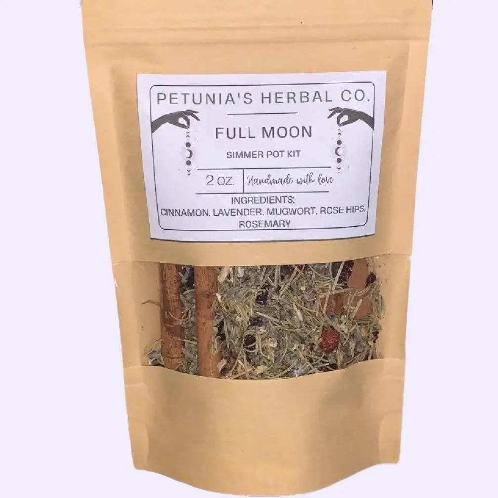 Full Moon Simmer Pot Mix | Herbal Simmer Pot Kit | Organic Stovetop Potpourri | Gift Ideas | Non-Toxic Fragrance Scented | Room Perfume Perfume pots