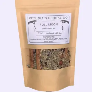 Full Moon Simmer Pot Mix | Herbal Simmer Pot Kit | Organic Stovetop Potpourri | Gift Ideas | Non-Toxic Fragrance Scented | Room Perfume Perfume pots
