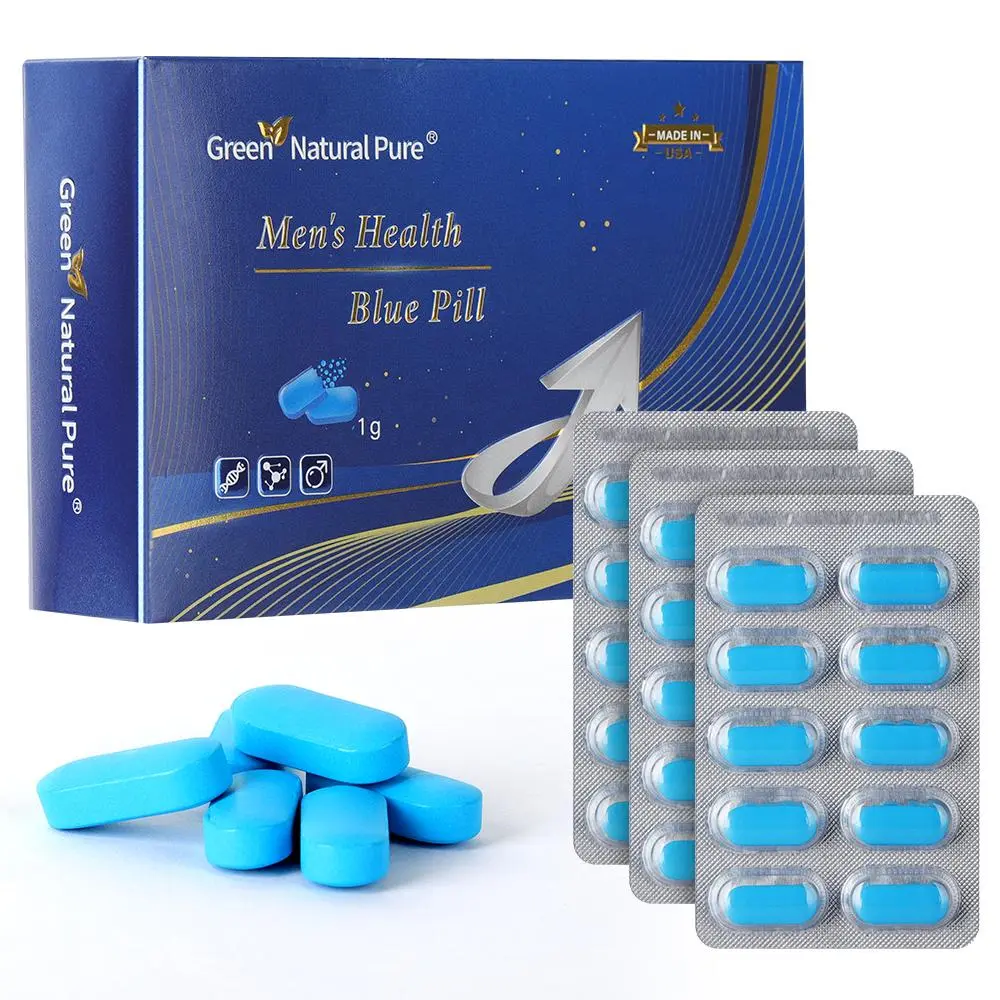 Green Natural Pure Concentrated Maca Root Blue Tablets for Men – Ultra Potent Wellness Supplement Advanced Synergy Formula for Stamina, Strength & Mood Support – 30 Pills, 1g Each--01