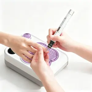 [EU Standard] Nail Vacuum, Nail Dust Collector, Nail Salon Dust Collector - Replaceable Filter Net, Home and Salon Nail Dust Collector, Nail Drill Filter - Suitable for Personal Use or Nail Salon Use