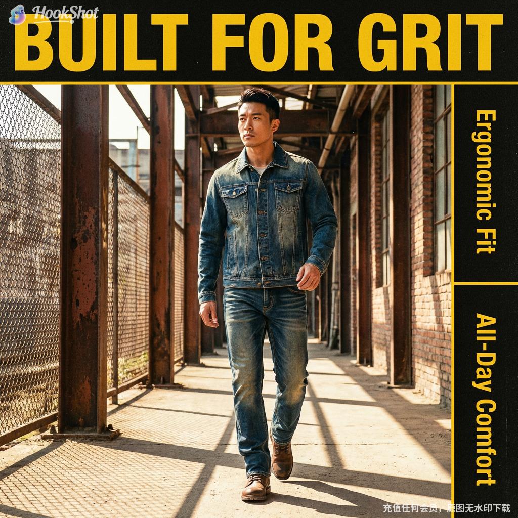 Men's Blue Denim Jacket & Jeans Matching Set, Vintage Streetwear Double Denim Outfit, Casual Regular Fit Mid-Wash Co-Ord, Trendy Spring Daily Wear, Comfortable Durable All-Denim Ensemble for Modern Men's Street Style