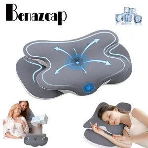 【Summer Pick】Benazcap Cooling Silk Cervical Neck Pillow, Adjustable Memory Foam Ergonomic Support, Breathable Pillow for Deep Sleepers & Side/Stomach/Back Sleepers #GLOBAL PICKS