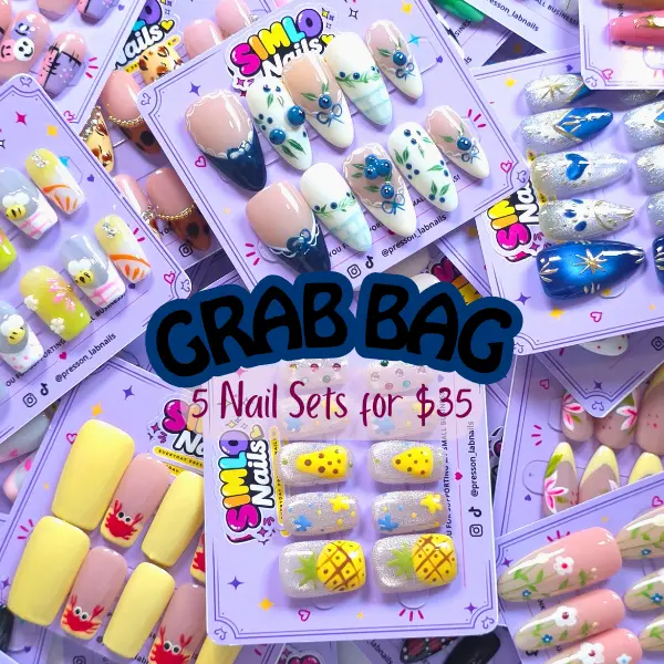 Simlo Nails 5-Pack Press-On Nails Bundle | Assorted Designs
