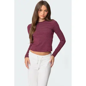 Brianna Striped Long Sleeve T Shirt