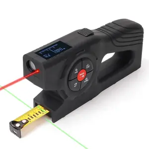 393Ft Digital Tape Measure with Laser - 3-in-1 Recharge Electronic Laser Measuring Tape with Tape Measure 16Ft OLED Display M/in/Ft Unit Switch Area/Volume/Pythagorean,Class II Laser