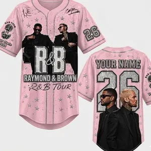 Custom R&B Concert Baseball Jersey, Personalized Music Fan Shirt Inspired by Classic R&B Legends 2026