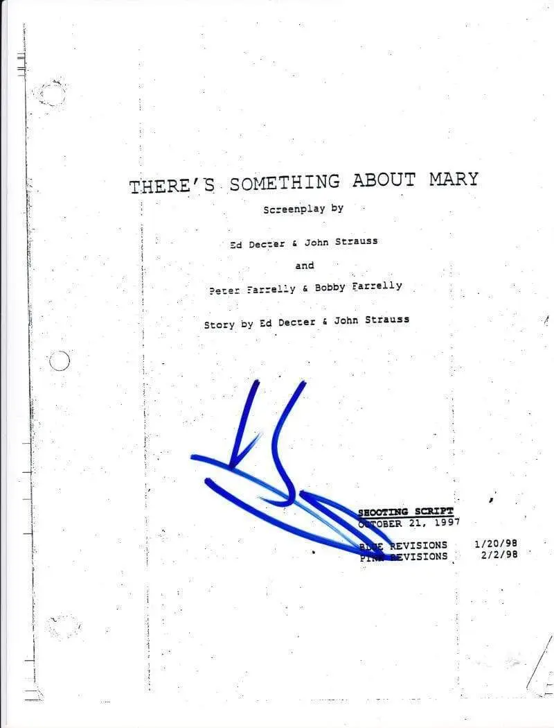 Ben Stiller Authentic Autographed 'Meet the Parents' Script