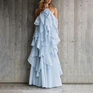 Ruffle long dress