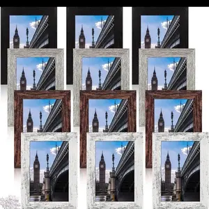 12 pack 4 x 6 Inch Picture Frame Distressed Farmhouse Photo Frames Wood