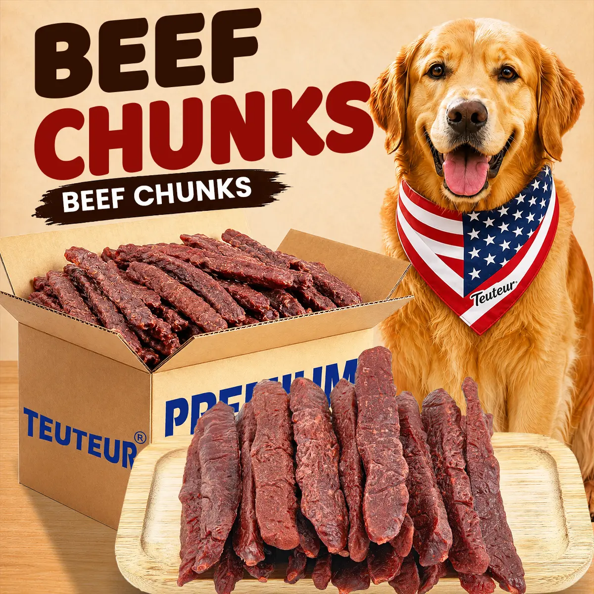 Beef Dog Treats for Training, Chewy Beef Cubes and Meat Strips for Puppies and Adult Dogs, Reward Snacks for Small Medium and Large Breeds, Handy Pet Treats for Obedience Practice, Outdoor Walks, Travel, Playtime, Everyday Bonding and Snack Time