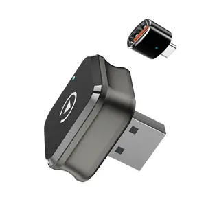 Wireless Carplay Adapter & Android Auto 2026 Upgrade Wired CarPlay to Wireless 2-in-1 Mini USB Design with Fast Stable Connection Car Play for Apple iOS 10+ Android 11+ Version