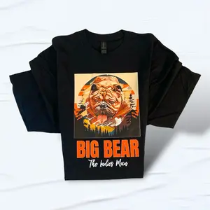 Big Bear Ladies Man Cotton T-Shirt - Unisex Wear Comfort Tshirt