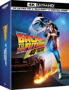 Back to the Future Trilogy: 40th Anniversary Edition  [4K ULTRA HD BLU-RAY MOVIE] With Blu-Ray, 4K Mastering, Anniversary Ed, Boxed Set, , Dolby, Digital Theater System, Dubbed, Sign Language, Slipsleeve Packaging, Subtitled, Ac-3/Dolby Digital