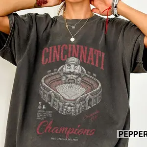 Vintage Cincinnati Baseball Shirt, Retro Reds Game Day T-shirt Comfort Colors, Cozy Oversized Hoodie