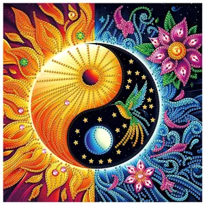 DIY Diamond Arts Colorful Painting Kit, 5D Special Shape Crystal Artificial Diamond Partial Mosaic Handicraft for Beginners, Wall Decor Art for Bedroom, Office, Living Room