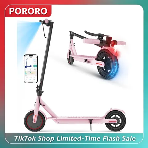 Women's Foldable Electric Commuting Scooter - Bold Pink, Flat Tire Defense, Lightweight, High-Power Performance, Confidence-Booster, Casual Ride-On Scooters for Summer Activities, Gifting - "Her Ride, Her Rules"