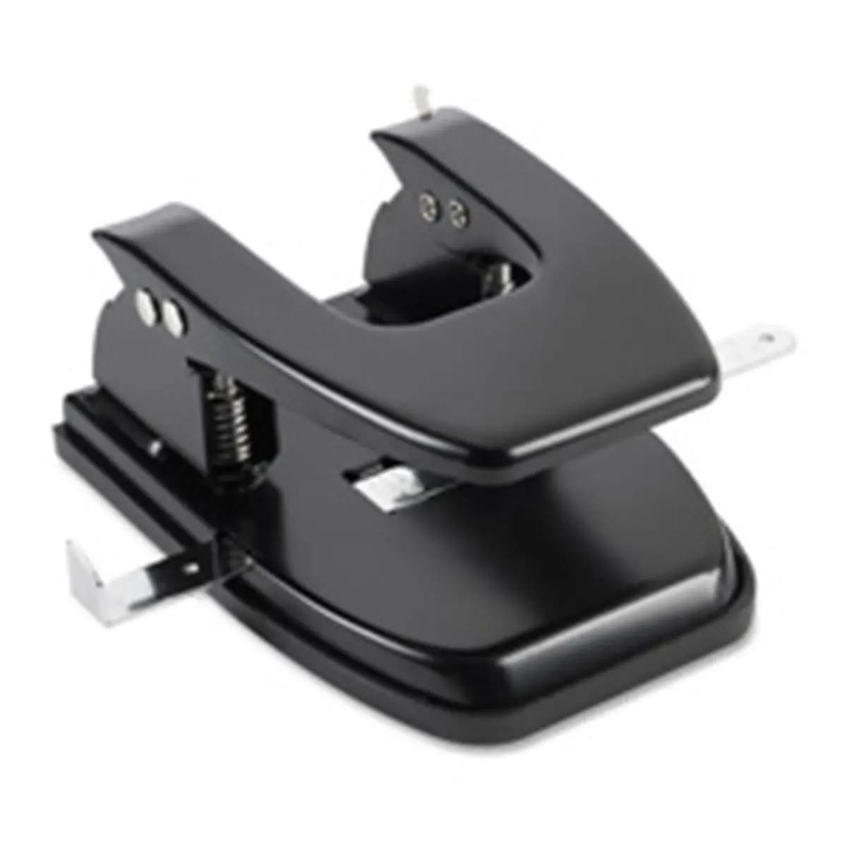 212 MAIN Heavy Duty Steel 2-Hole Binder Hole Punch, Office Binder Accessory, 0.25in Size, 30-Sheet Paper Punch Capacity, Centering Guide, Removable Chip Tray, Black for Home Office, 30-Sheet Cap.