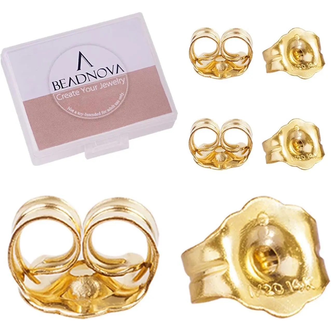 Earring Backs for Studs Butterfly Safety Locking Earring Backs Replacements Push Back Earring Friction Earring Backs for Posts (6 counts)