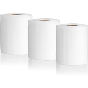 3 Rolls Label Tape Thermal Label Tape Label Print Stickers 1.97''x3.15''(50x80mm)  Labels Self-Adhesive Label Tape for Label Printers 80 Label Per Roll (White, 1.97"x3.15")