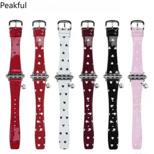 Love pendant leather strap for Apple iwatch23456789S10 watch wristband apple strap