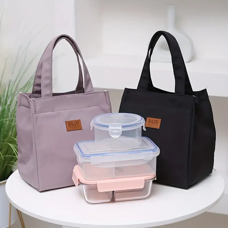 Women’s Nylon Fabric Office Handbag - Stylish Solid Color, Half-Zipper Insulated, Lightweight Portable Tote for Office/Travel, Durable Casual Shoulder Bag for Daily Essentials