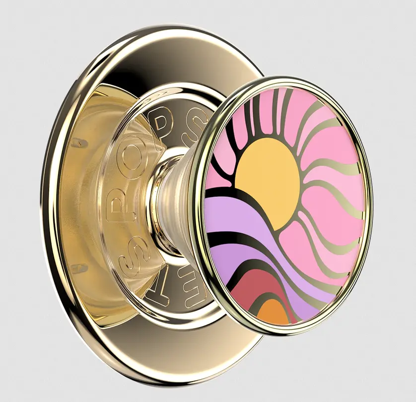 PopSockets Luxe Enamel Golden Hour MagSafe PopGrip, Phone Accessory, Accessories