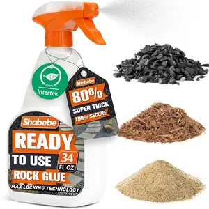Rock Glue with Sprayer-34OZ Ready to Use Mulch Bond for Landscaping, No Dilution Landscape Glue Spray for Rock, Pea Gravel, Resistant Intertek Test, Pets Safe for Beds