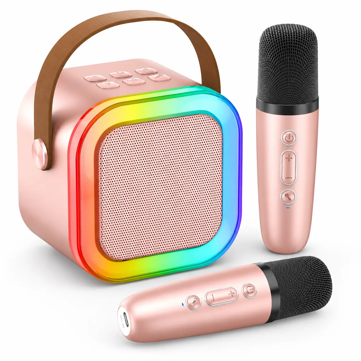 Portable Karaoke System with Voice Changer - Compact Mini Multifunction Speaker for Home Parties, Family Fun, Ideal for Gift-Giving