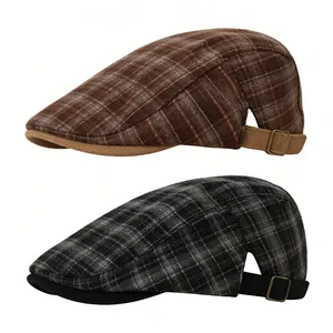 Newcotte Newsboy Cap for Men And Women All Seasons Classic Herringbone Tweed Flat Cap Irish Beret Hat for Cabbie Driving Hunting 2026 NEW