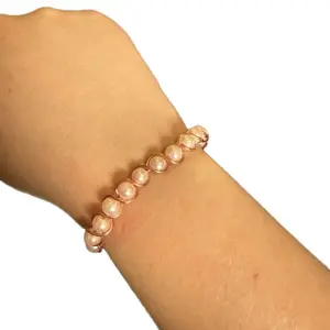 Handcrafted Copper Beaded Bracelet - Solid Copper Wire - Elegant Jewelry for Women