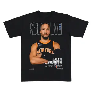 [SLAM] Jalen Brunson It Was Written Vintage Basketball Graphic Shirt, Retro Player Fan Tee for Men, Hoops Streetwear Gift, Basketball Game Day Shirt