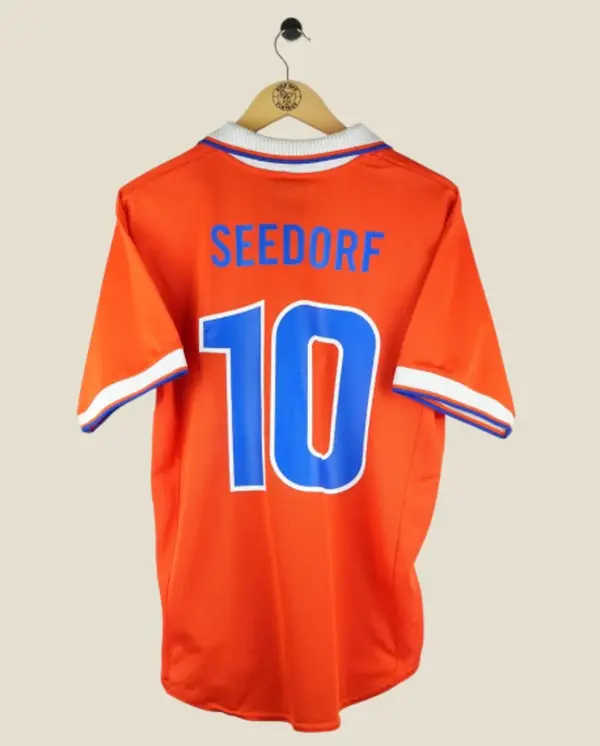 SEEDORF #10 Orange 1997 Retro Football Jersey – Short Sleeve, Full Logo, Ship 7–15 Days