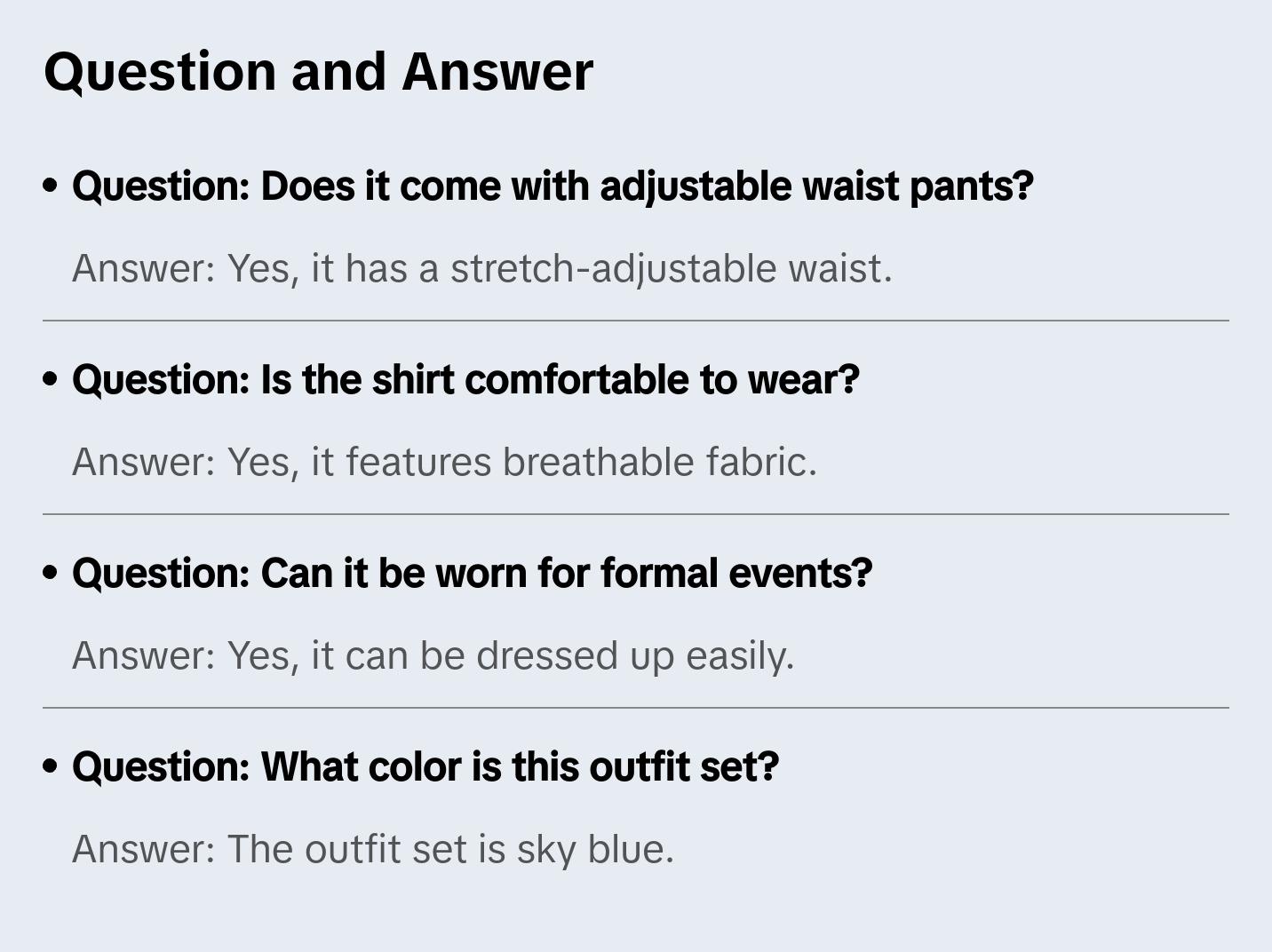 Sky Blue 2-piece Men's Outfit Set