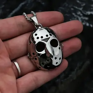 1pc/set Vintage Black Friday Jason Mask Pendant Necklace