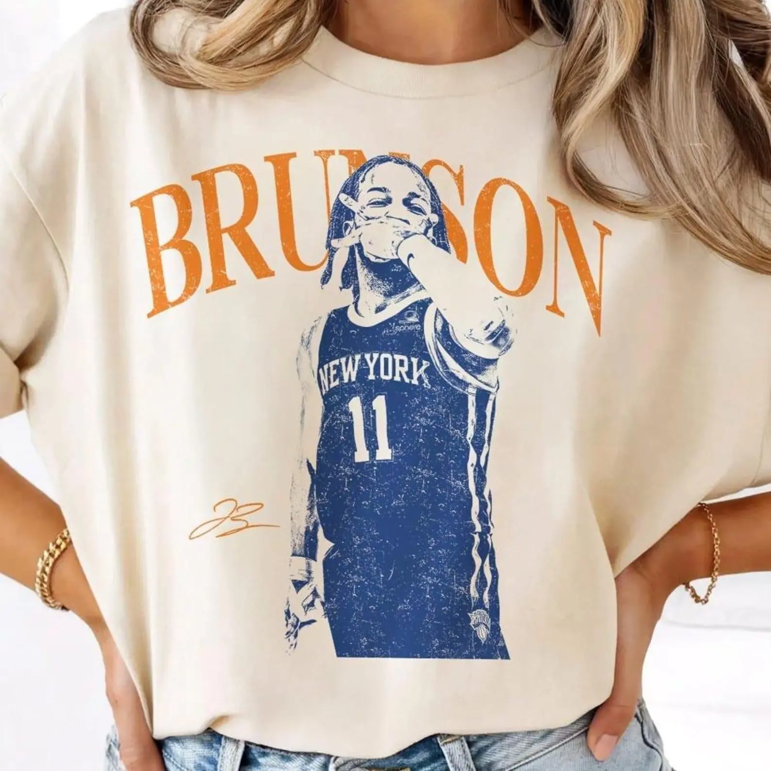 Jalen Brunson 90s Captain New York City Basketball Vintage Shirt, Menswear, Womenswear, Full Size, Fans Gift