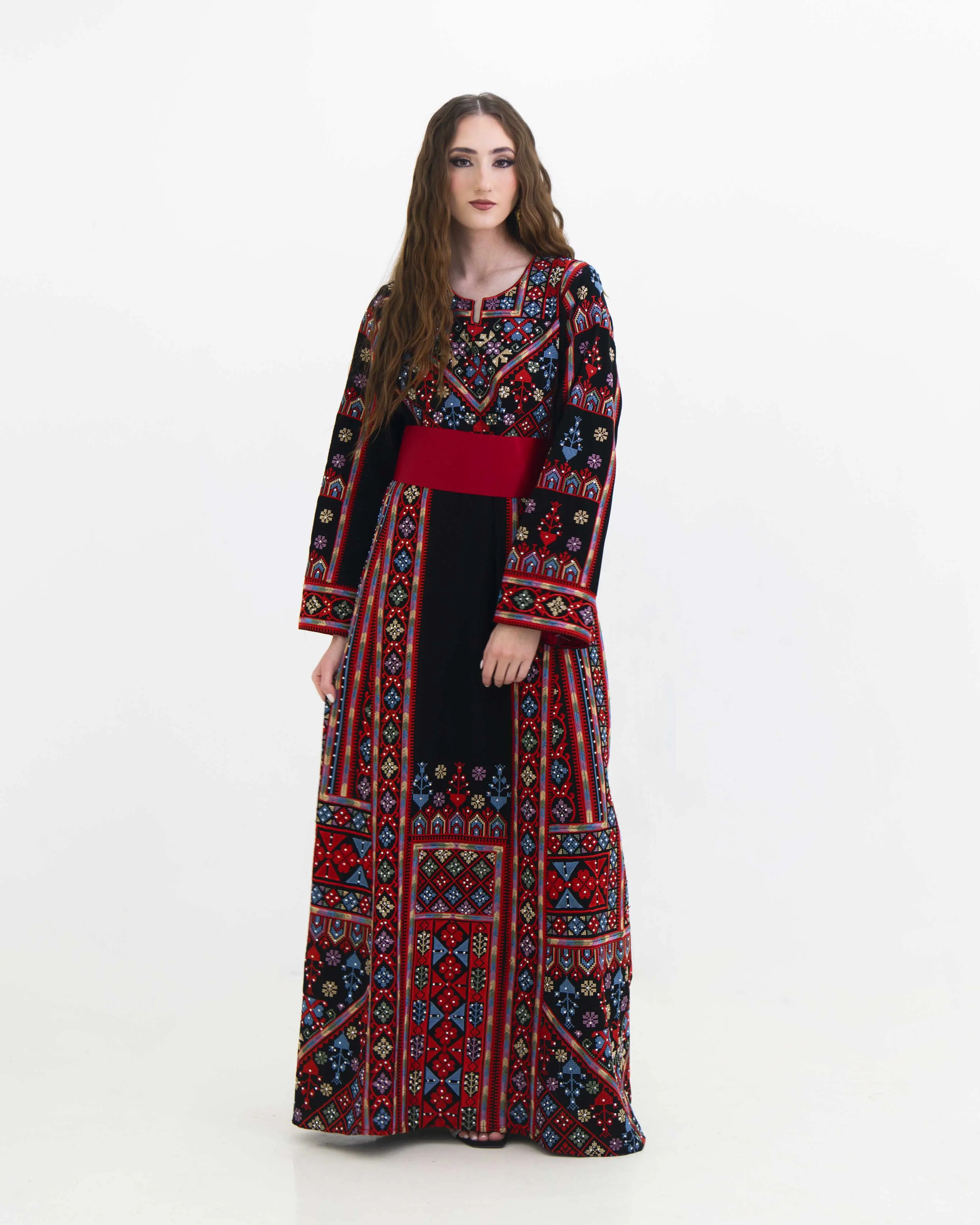 Starlight Nights of Beersheba – Embroidered Palestinian Thobe