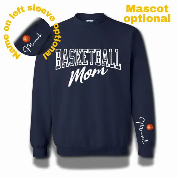Team Mom: Basktetball, Football, Baseball, Soccer, Hockey, Band Sweater Personalized Sweater