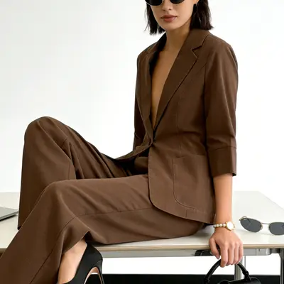 Brown Womens Suit - TikTok Shop