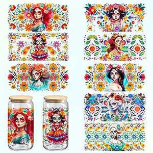 Beautiful Skeletons UV DTF Stickers | UV Direct to Film | UV Stickers | 16oz tumbler wraps  | 10 Pack