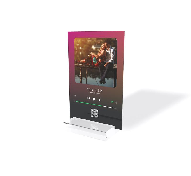 Music Plaque Custom Song Plaque Custom - Memorial Music Plaque Couples Anniversary Gift Decor Decoration Glass Wood Accessory Box Print Ornaments Wooden Black