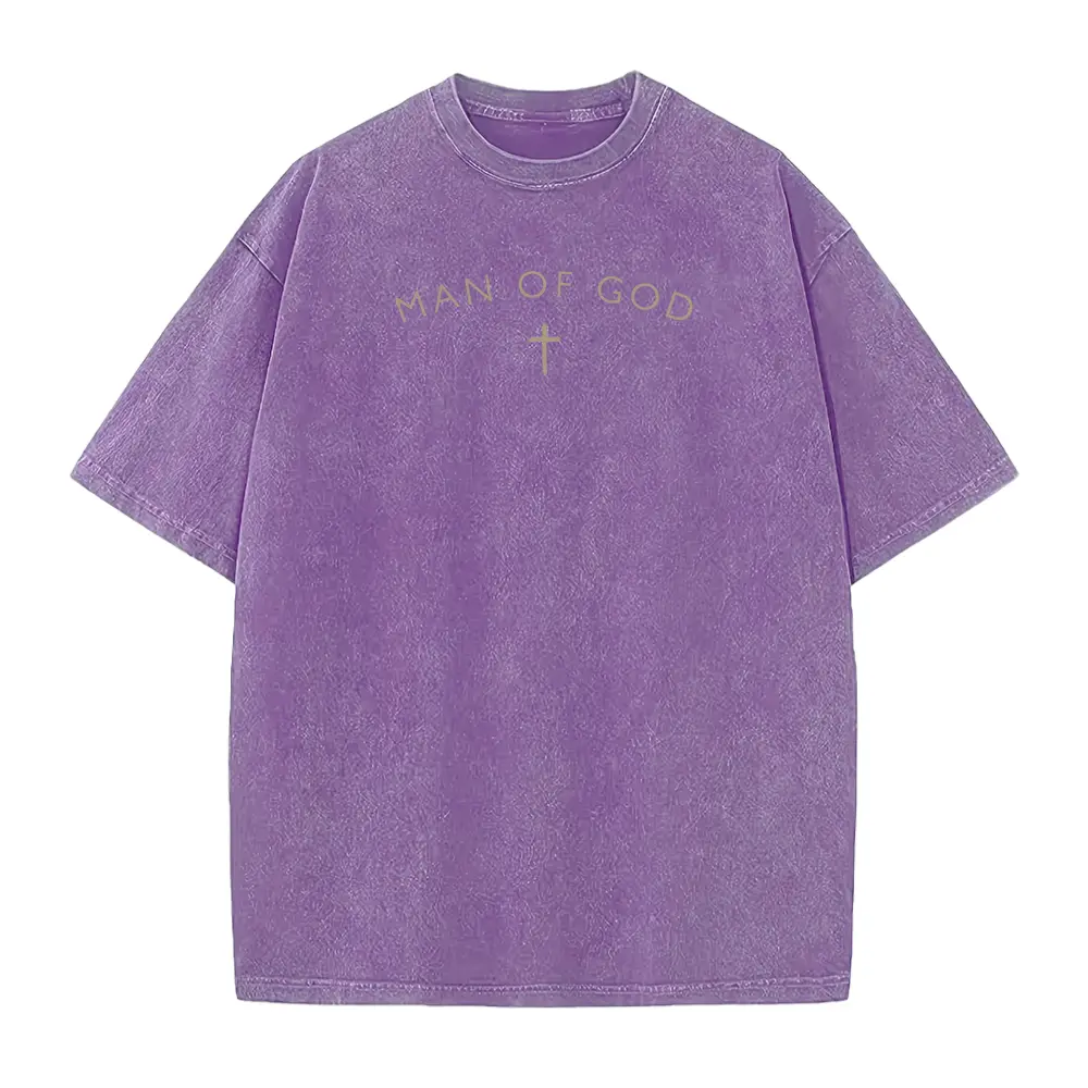 Man of God Tshirt Gift Tee, Mens Christian Dad Cross Jesus Apparel