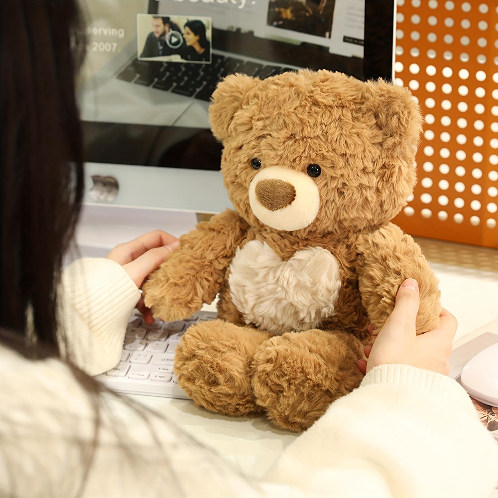 35Cm/13.78In Adorable Heart-Shaped Bear Plush Toys Kawaii Panda Stuffed Animals Ultra Soft Cuddly Gifts for Boys And Girls Birthday Celebrations Holiday Home Decoration