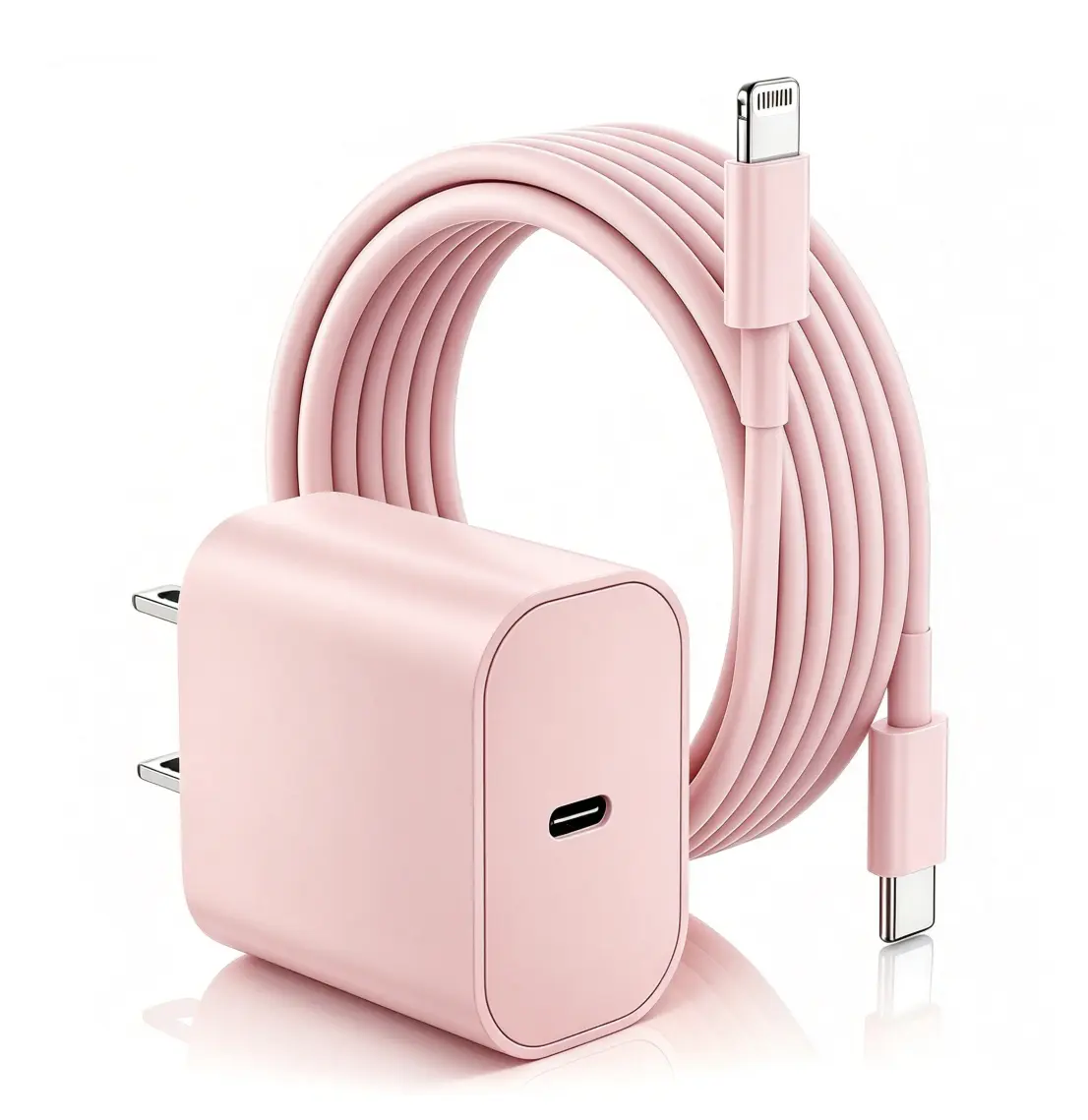 iPhone Charger Fast Charging 20W PD USB C Wall Charger 10FT Cable Fasting Charging Adapter Compatible with iPhone 14Pro/13 Pro/12/12 Pro Max/11 Pro Max/XS Max/XS/XR/X/8 and More(Pink)